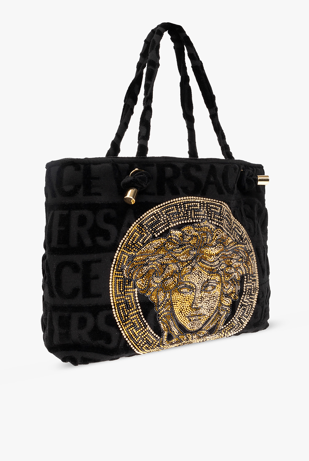 Black Beach shopper bag Versace Home Vitkac Italy